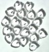 20 13mm Crystal Glass Heart Pendant Beads